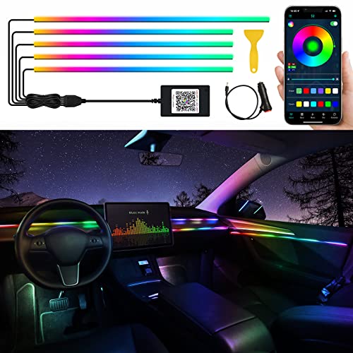 Acrylic Interior Car LED Strip Light with Wireless APP (Dreamcolor Kit - 5 in 1)