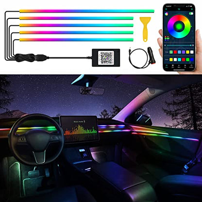 Acrylic Interior Car LED Strip Light with Wireless APP (Dreamcolor Kit - 5 in 1)