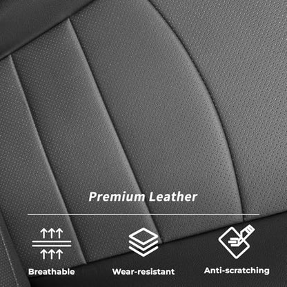 Camry Car Seat Covers Custom for Toyota 2025 2026 Camry (Leatherette(Black/Gray-2) / 2025-2026 Camry Hybrid (XLE/XSE))