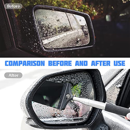 38.6 Inch Telescopic Mirror Squeegee (Black/Black Flag)