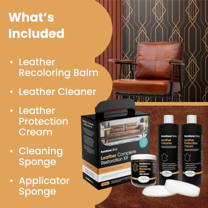 Leather Complete Restoration Kit (Black / Complete Kit)