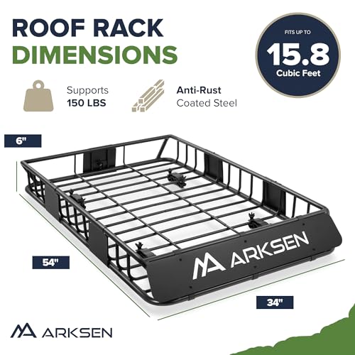 54" x 34" x 6" Roof Rack Cargo Basket with Extension (54" Roof Rack)