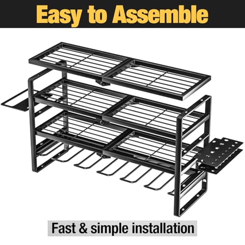 4 Layer Power Tool Organizer Wall Mount (24 Inch 6 Drills Holder)