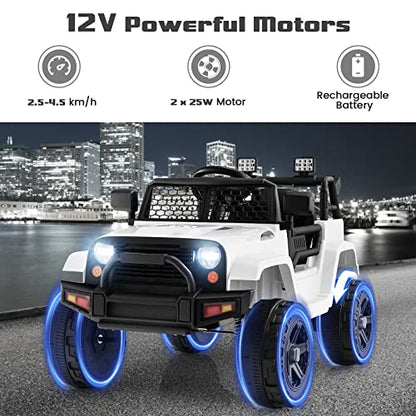 Kids Ride On Truck (White)