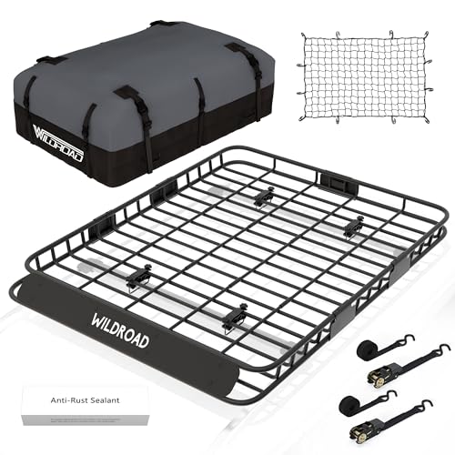 Rooftop Cargo Carrier Combo Roof Rack Cargo Basket 64" x 50" x 4" (64" x 50" x 4")