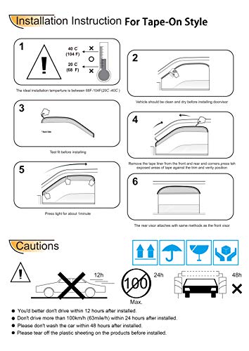 4pcs Original Window Visors for 02 (for 2002-2010 Explorer)