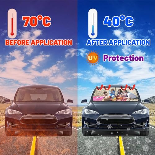 Custom Car Windshield Sun Shade Umbrella Customize Sun Shade Personalized Umbrella Shade with Photo Text Design Foldable Customized Car Sunshade Sun Visor for Car (custom-style)