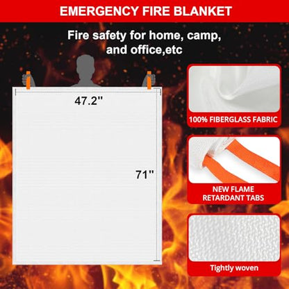 Emergency Fire Blanket for Home (47.2"x71")