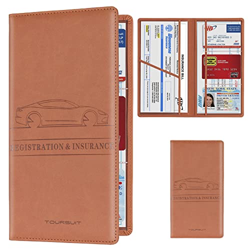 Car Registration & Insurance Card Holder (Brown)