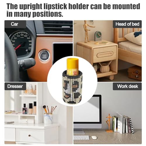 Upright Car Chapstick Holder (Leopard print)