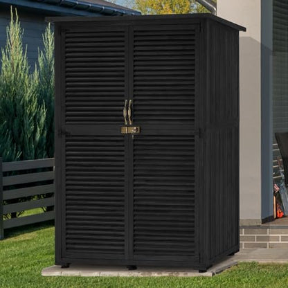 Outdoor Storage Cabinet (Black / Large)