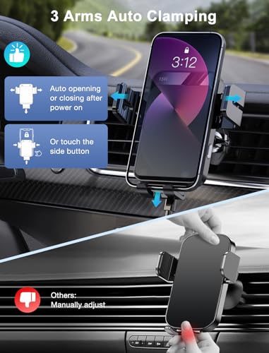 Wireless Car Charger Auto (Dark Gray)