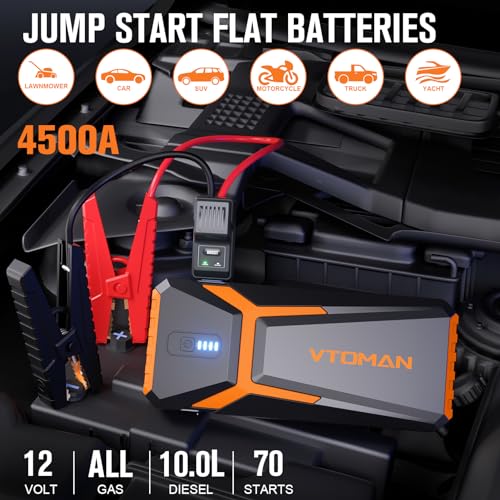 V10 Pro 4500A Jump Starter (4500A-Orange)
