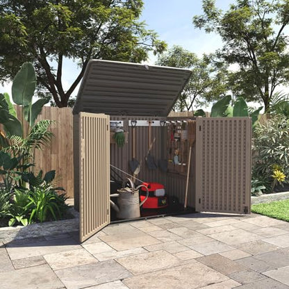 Storage Shed Weather Resistance (coffee / Extra Large-48 cu ft)