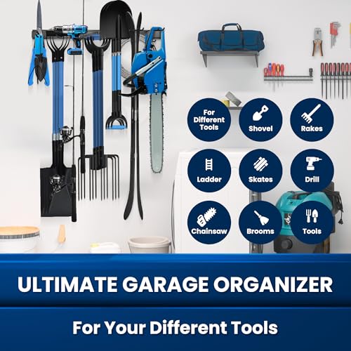 64'' All Metal Garage Tool Organizer Wall Mount (Black / 64" Alloy Steel)