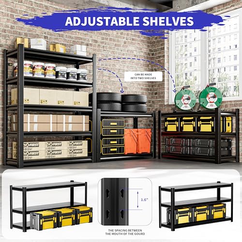 5 Tier Garage Shelving (36"W x 16"D x 78"H)