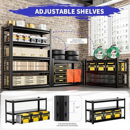 5 Tier Garage Shelving (36"W x 16"D x 78"H)