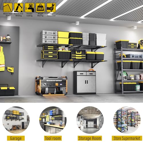 2x3ft Adjustable Rail Wall Garage Storage Shelf (2x3ft-4pack)