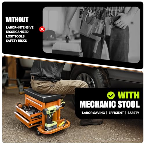 Mechanic Rolling Seat (Orange)