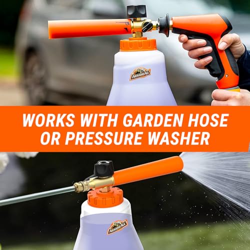 2-in-1 Foam Cannon Kit for Garden Hoses and Power Washers (1 Count (Pack of 1) / Foam Cannon (1 pack))