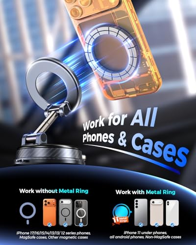 Magnetic Car Phone Holder (Black)
