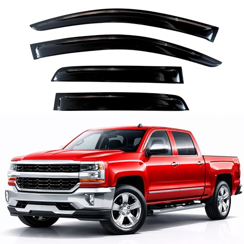 Rain Guards Fit for 2014 (2014-2018 Silverado/Sierra 1500 Crew Cab)