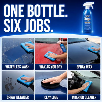 Wash Wax ALL Waterless Car Wash RV Boat Spray Detailer (128 Fl Oz (Pack of 1))