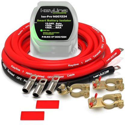 Dual Battery Isolator Kit 12V (140 AMP 12/24 Volt Kit)
