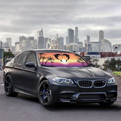 Dolphin Car Windshield Sunshade Umbrella Car Foldable Umbrella Sunshade for Front Window UV Reflector Auto Windshield Umbrella Sun Shades Cover for Most Vehicles 57'' X 30'' (57'' X 30'' / ylzys-12)