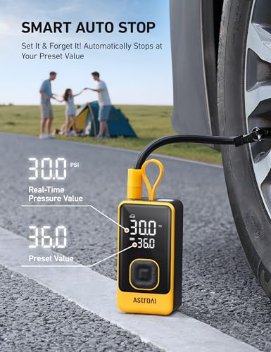 L7 Air Tire Inflator Portable Air Compressor (Yellow)