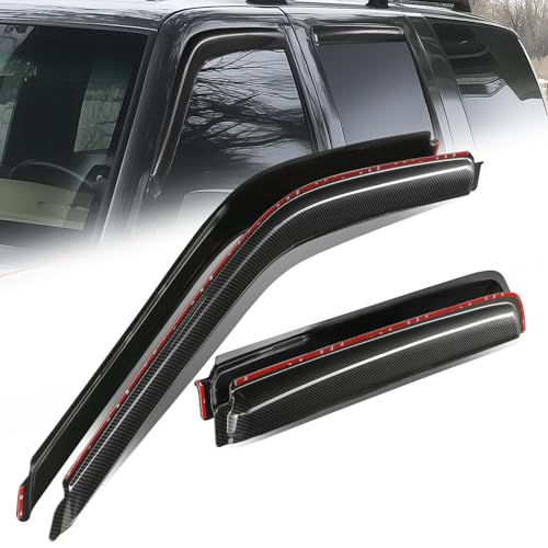 4PCS Tape On Window Visors for 1992 (92-00 Chevy Tahoe GMC Yukon 4-Dr)