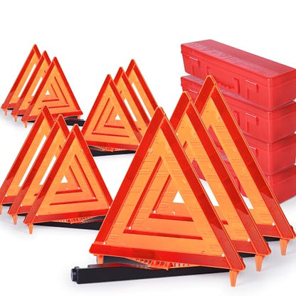 12 Pack Warning Triangle DOT Approved (12 PCS)