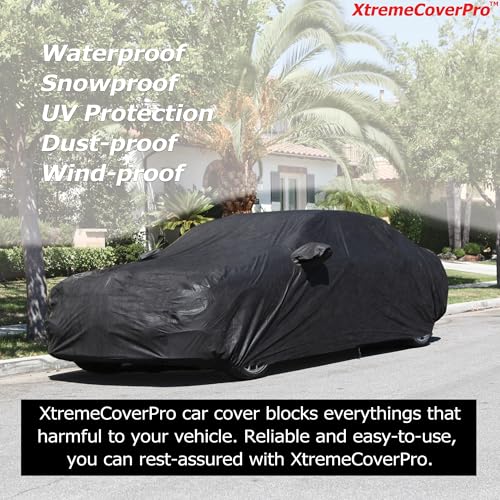 All Weather Waterproof car Cover Good for rain Snow uv Protection dust Small Coupe 350Z Z4 Sky Crossfire SLK GR86 RX (B - (See Size Chart) / BLACK)