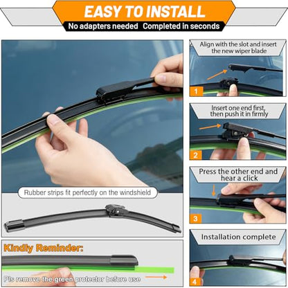 Windshield Wiper Blade Replacement for BMW X2 2018 (24"+20"+13")