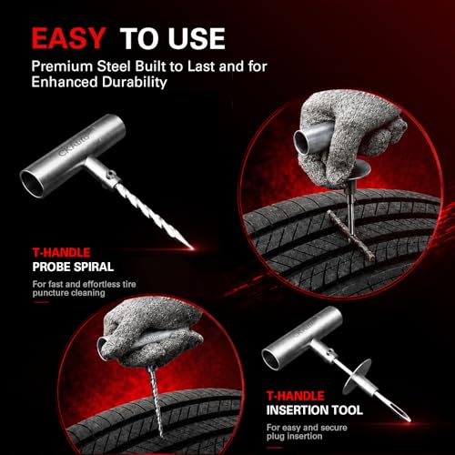 36 pcs Universal Tire Repair Kit with Plugs Heavy Duty Professional (36 pcs)