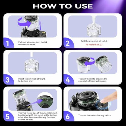 Smart Retractable Car Charger 69W USB C Fast Charge Air Freshener Starlight (Black)