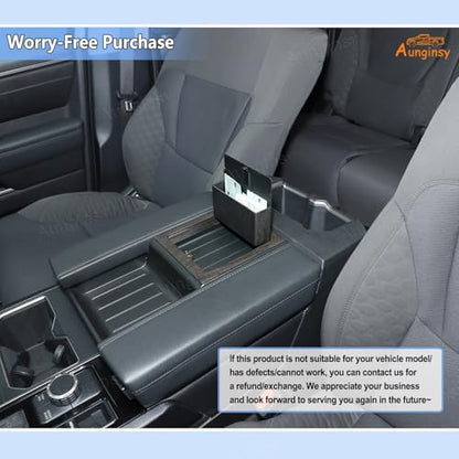 Car Armrest Hidden Storage Box for 2022 (Oak Grain Pattern)