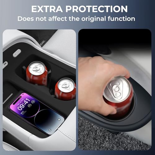 1st & 2nd Row Cup Holder Insert & Wireless Charging Protective Mat for Hyundai Palisade 2027 2026 (Cup Holder for 2026-2027 Palisade)
