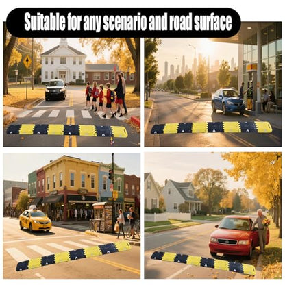 Portable 10ft Speed Bump Reflective Heavy Non (118"×10"×1")