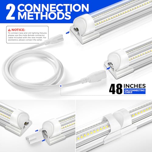 T8 LED Shop Lights 8FT (6500K / 8ft-4 Packs-100w)