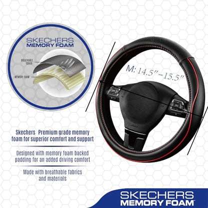 Memory Foam Steering Wheel Cover (Red)