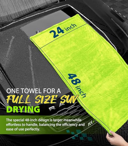 Full Sized SUV Drying Towel (Darkgray-greenyellow)