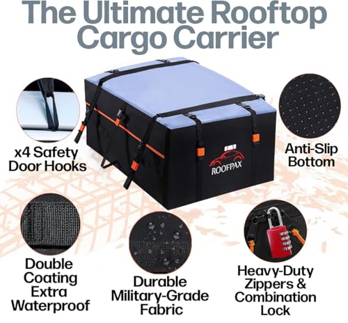 Waterproof 19 Cubic Feet Rooftop Cargo Carrier Bag (19 Cubic feet)