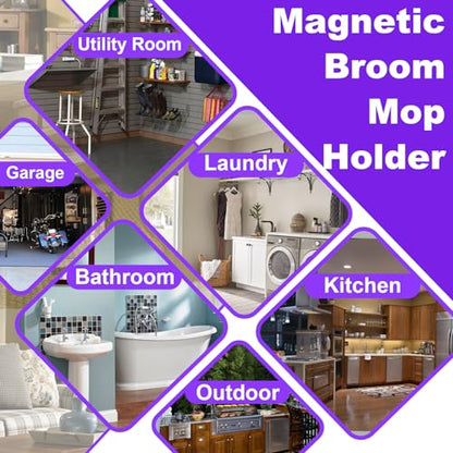 Magnetic Mop Broom Holder (D66 Magnetic Broom Holder)