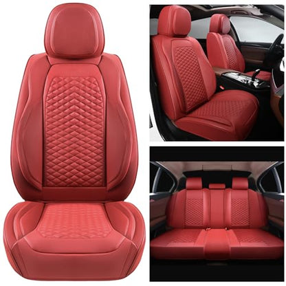 Car Seat Covers Full Set (5 Pack / Burgundy)