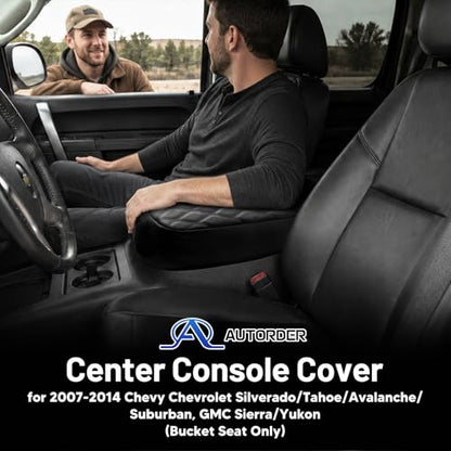 Center Console Cover for 2007 (3)07-13|Silverado&Sierra|Bucket Seat,Wavy,Regular)
