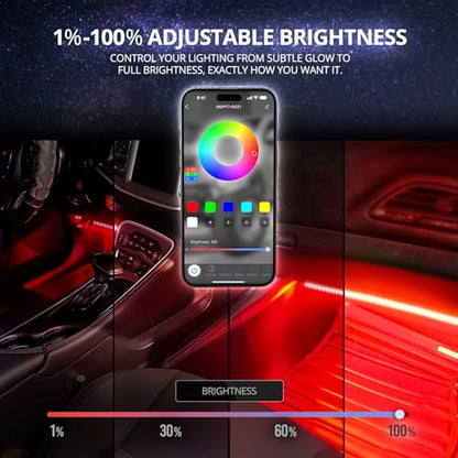 Aura DreamColor Double Glow Interior Truck Lights with App & Remote (6PCS Double Row)