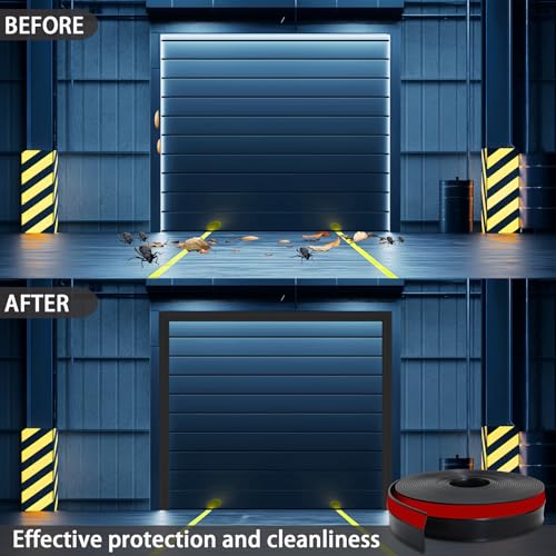 Garage Door Top and Sides Seal Strip (32.8 FT / Black)