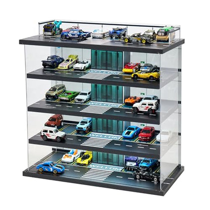 Display Case for Hot Wheels & Matchbox Cars with LED Light (5 Floor)