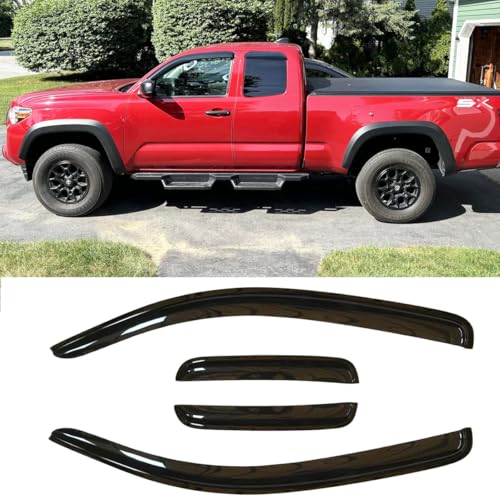 4pcs Original Window Visors for 2005 (for 2005-2015 Tacoma Extended cab)